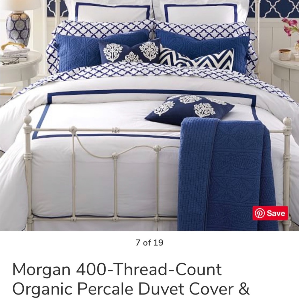 Pottery Barn king duvet & shams